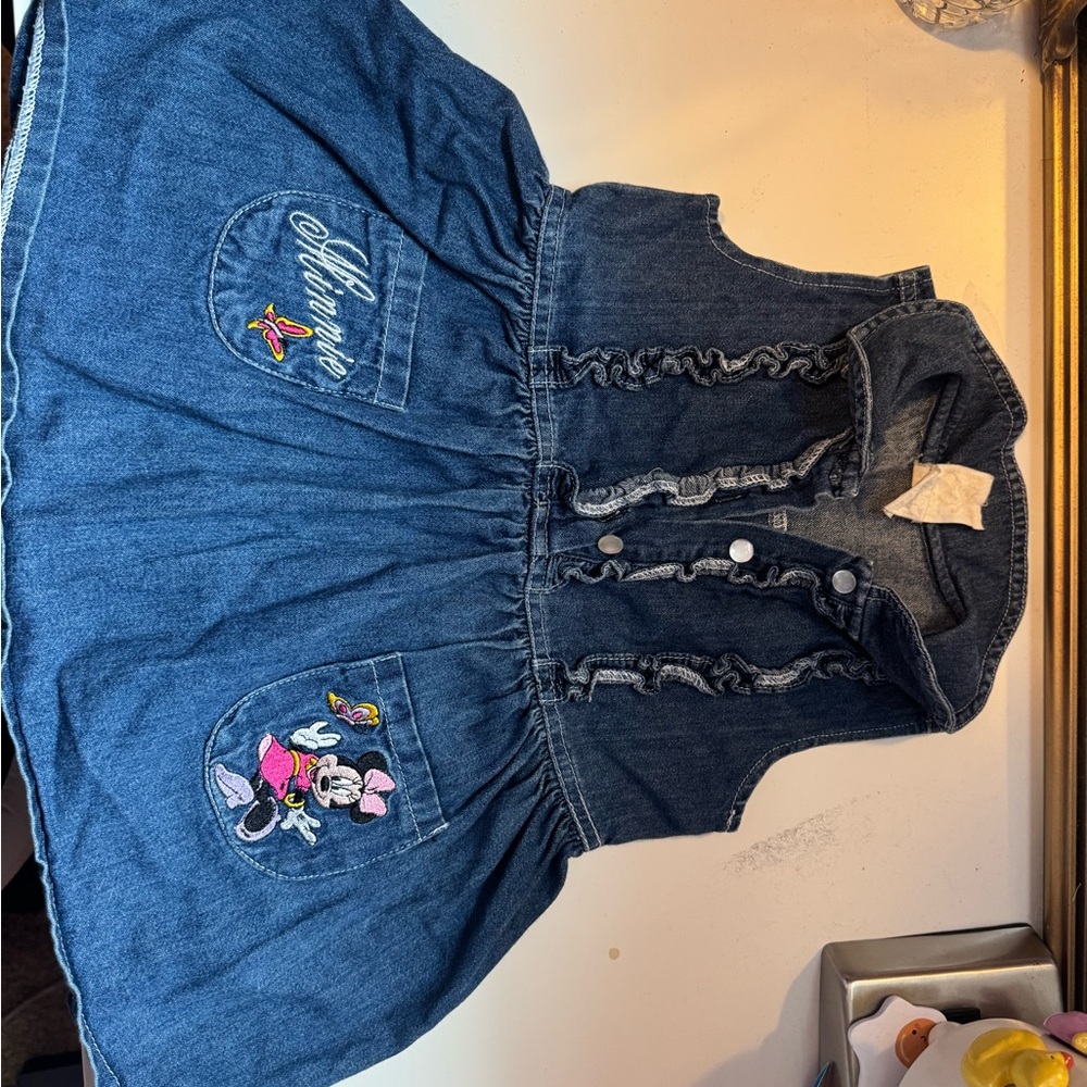 Disney vintage denim dress with Minnie Mouse